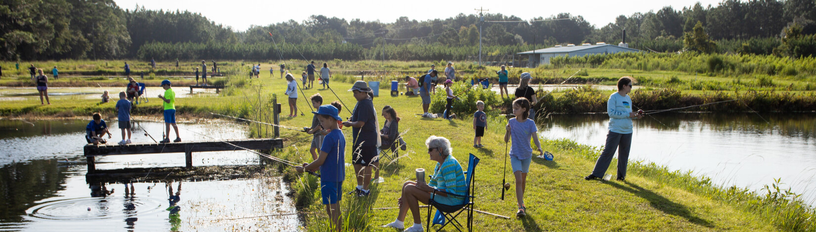 People fishing during Fishing for Success program